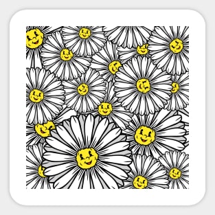 Daisy Flowers Pattern Sticker